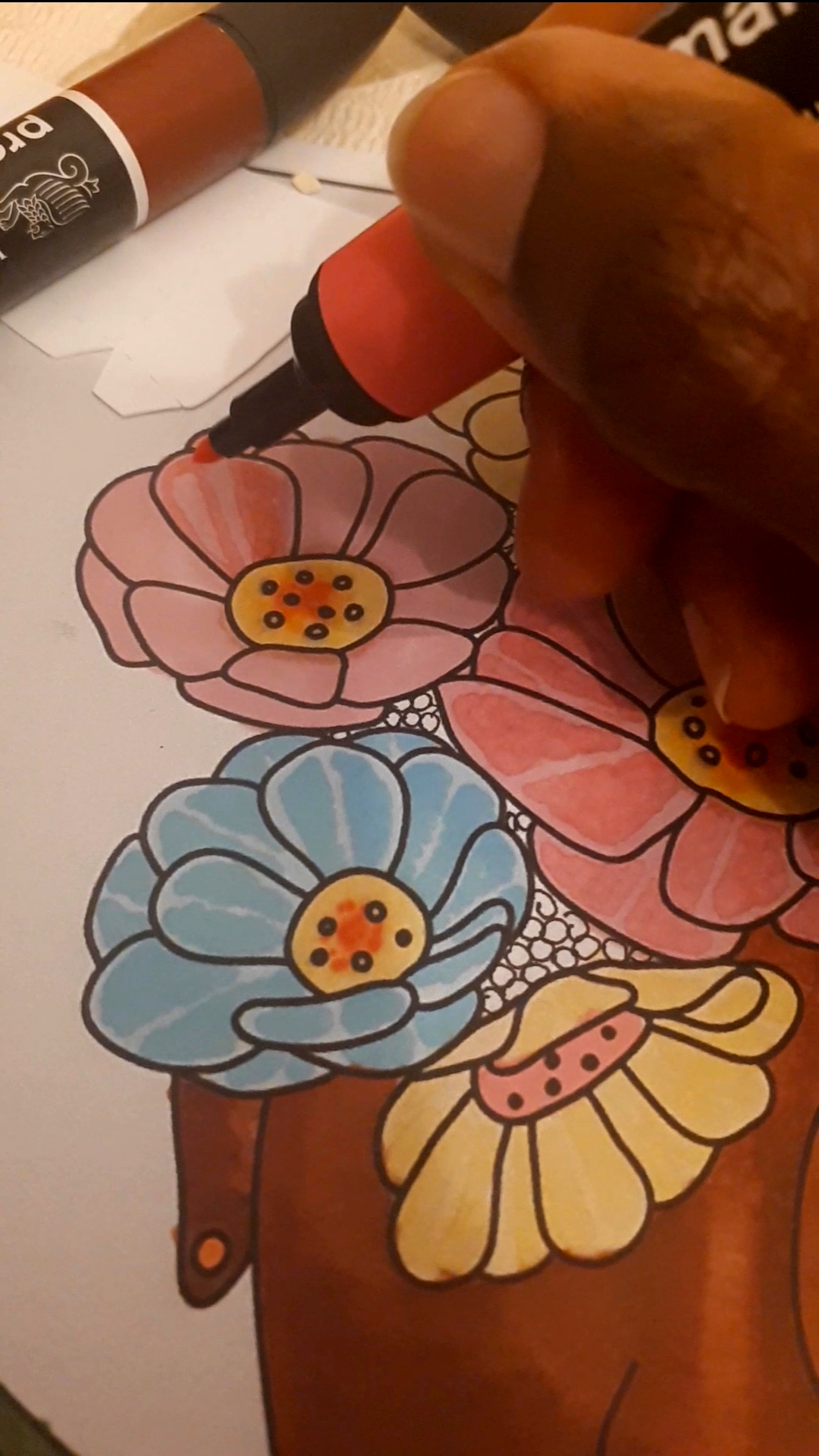 Painting with Promarker Pens