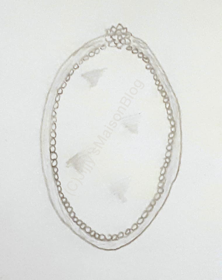 Romantic Oval Gold Mirror