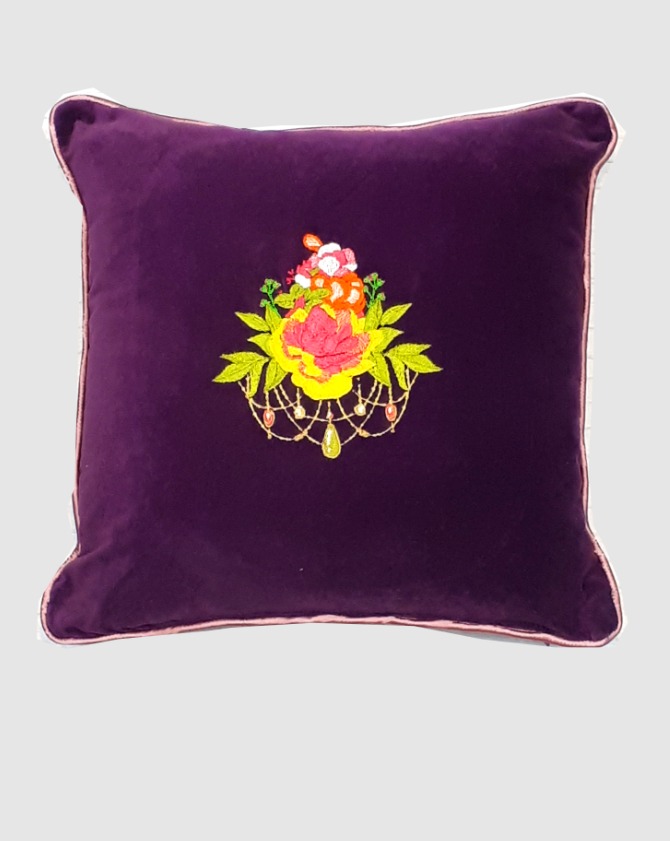 Luxurious Purple Velvet Cushions