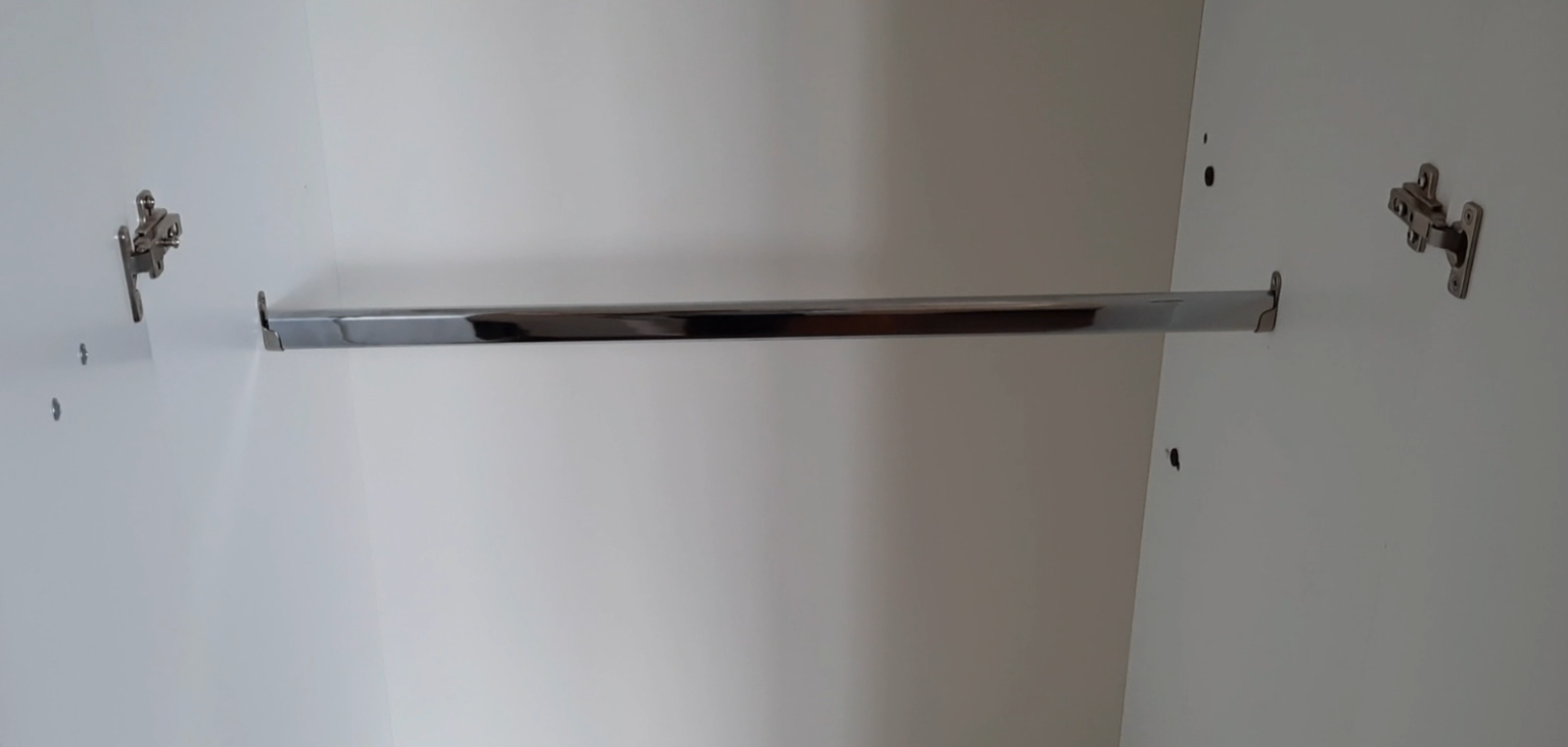 Adding Hanging rod halfway in side the wardrobes