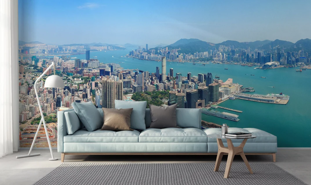 Hongkong Skyline wall paper City skyline wall paper
