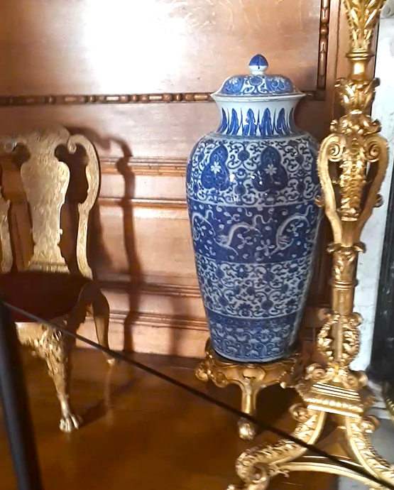 Large Blue and White Chinoiserie Vase at Windsor Castle