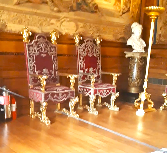 Queen Elizabeth and Prince Philips Chair at windsor castle