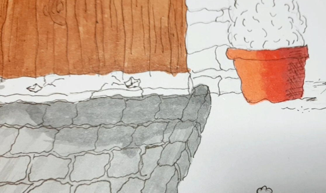 Painting with promarker pens