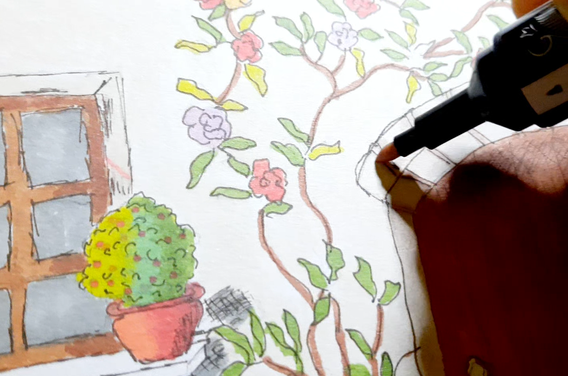 Painting with Promarker Pens