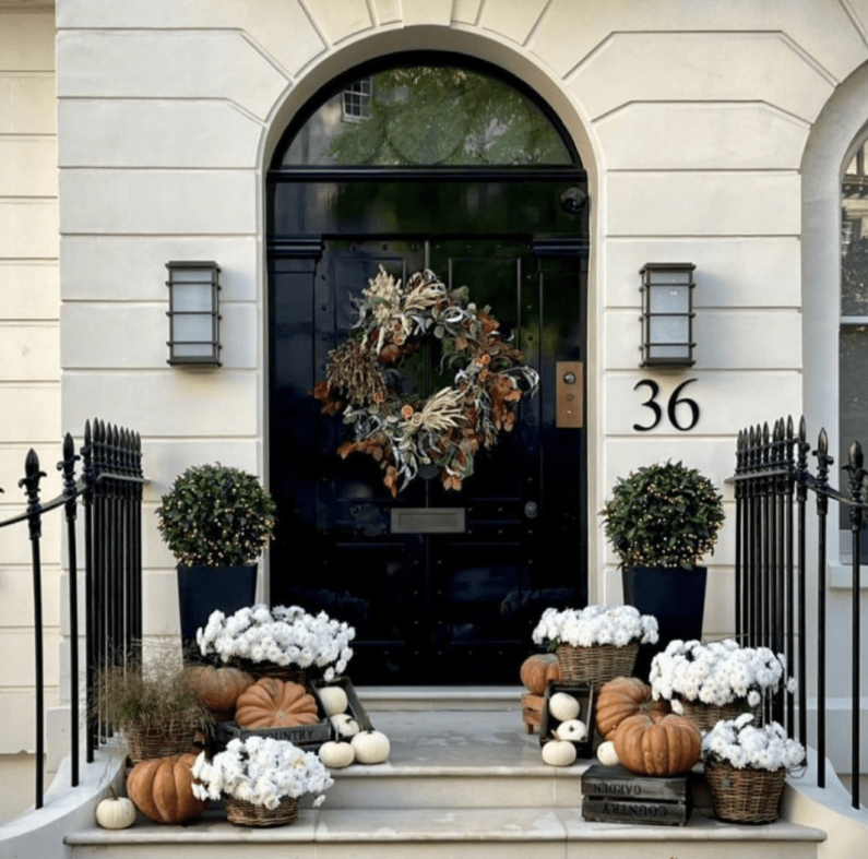The interior play book autumn door decorations
